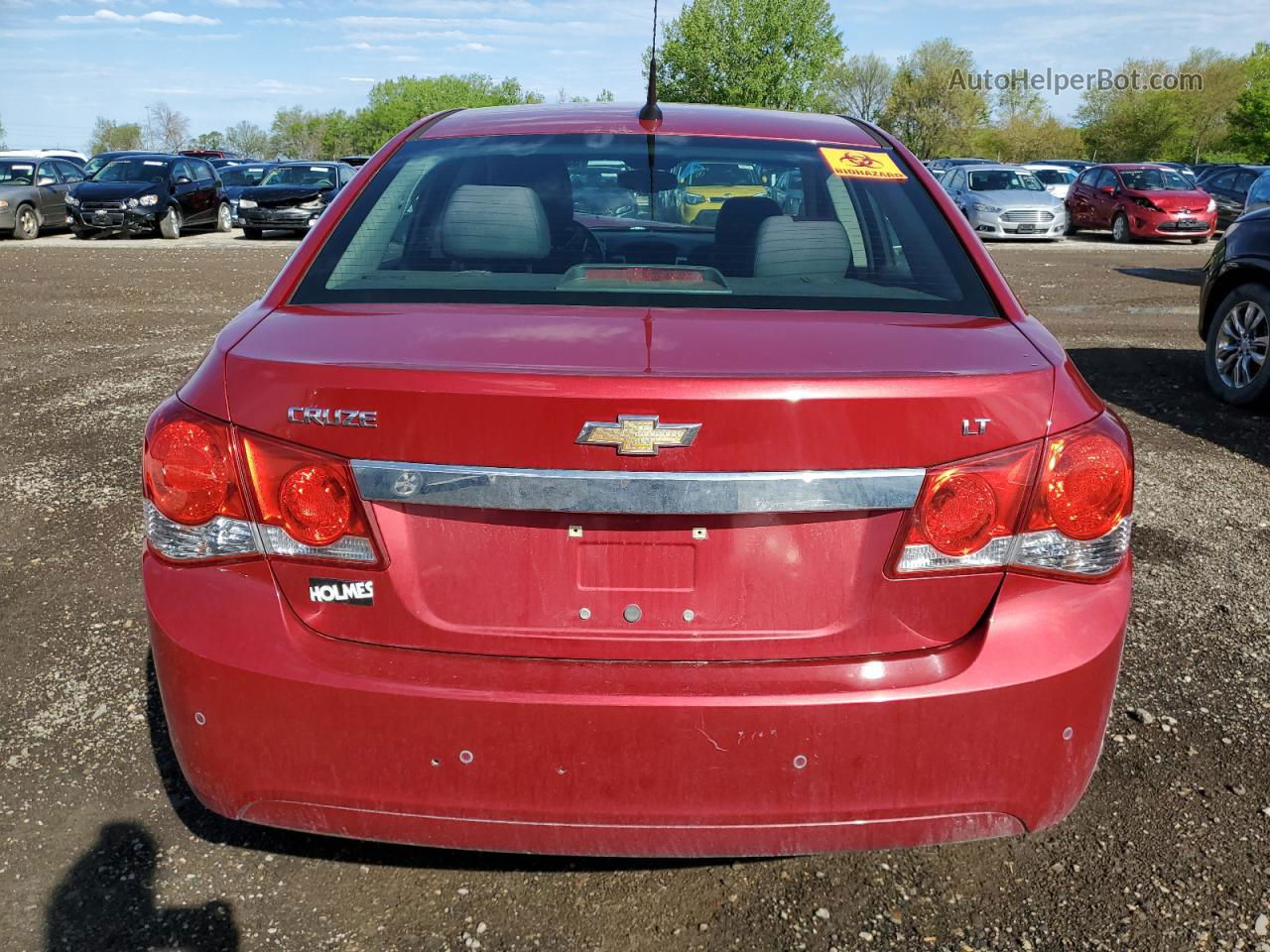 2012 Chevrolet Cruze Lt Red vin: 1G1PF5SC8C7155675