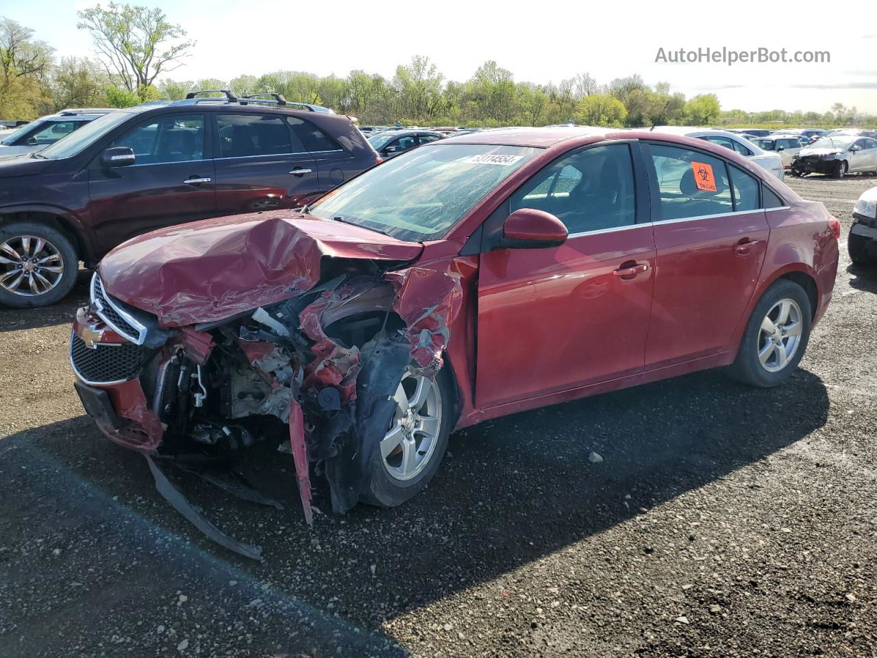 2012 Chevrolet Cruze Lt Red vin: 1G1PF5SC8C7155675