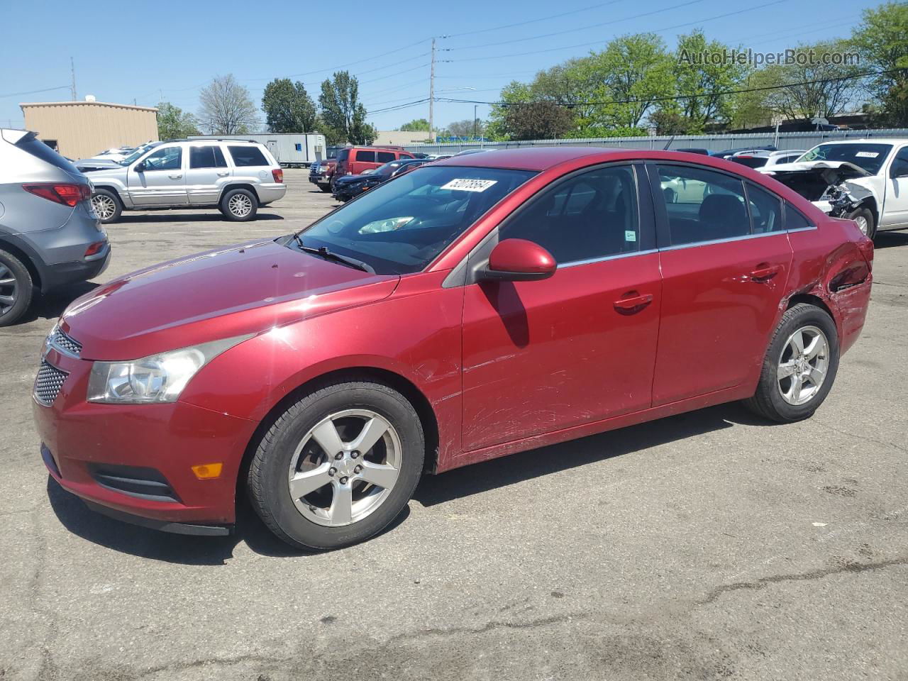 2012 Chevrolet Cruze Lt Red vin: 1G1PF5SC8C7325825