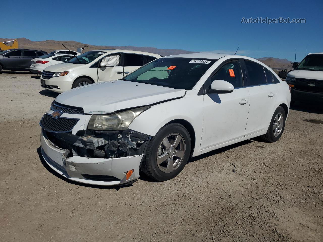 2012 Chevrolet Cruze Lt White vin: 1G1PF5SCXC7192338