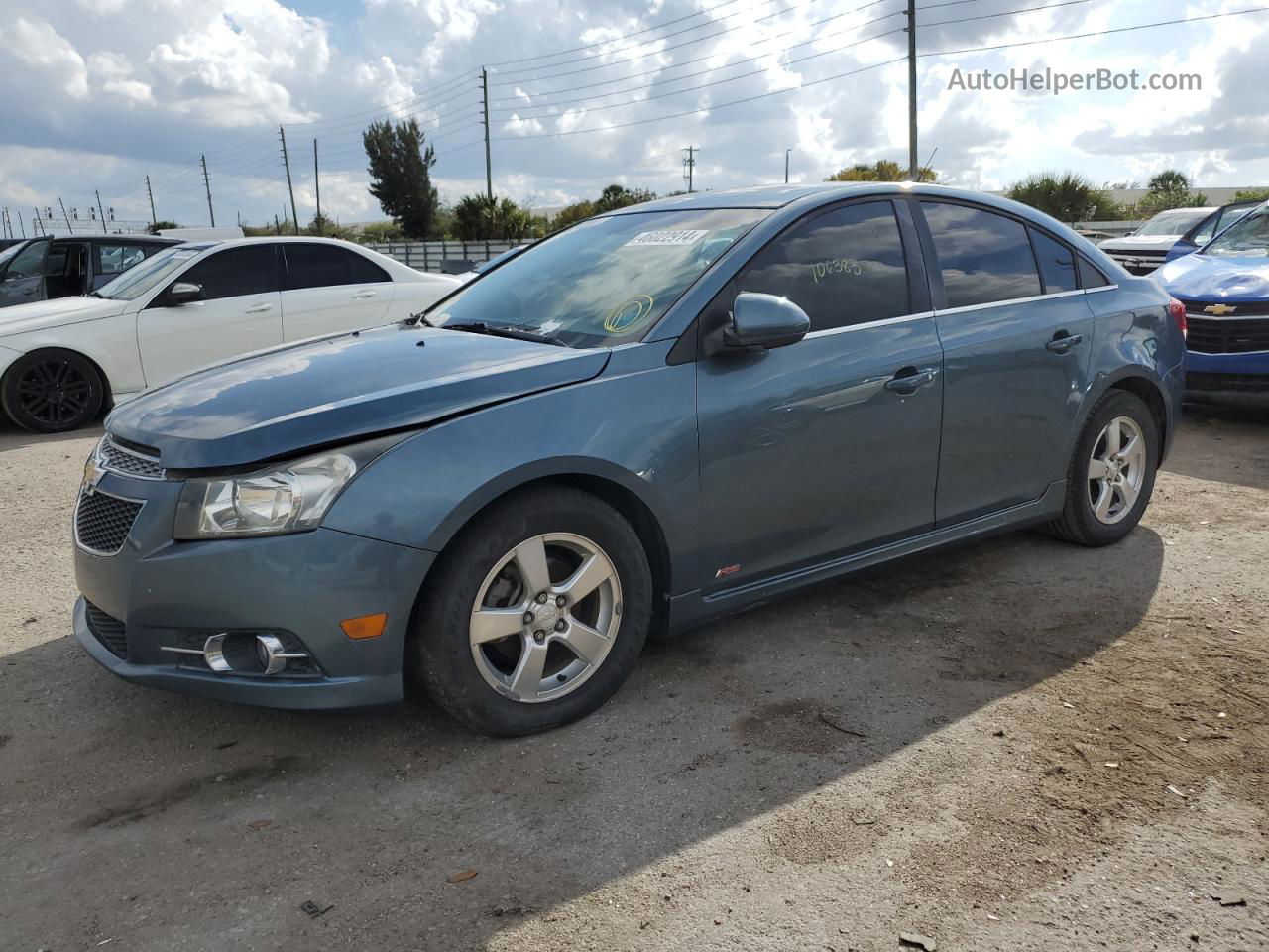 2012 Chevrolet Cruze Lt Blue vin: 1G1PF5SCXC7297901