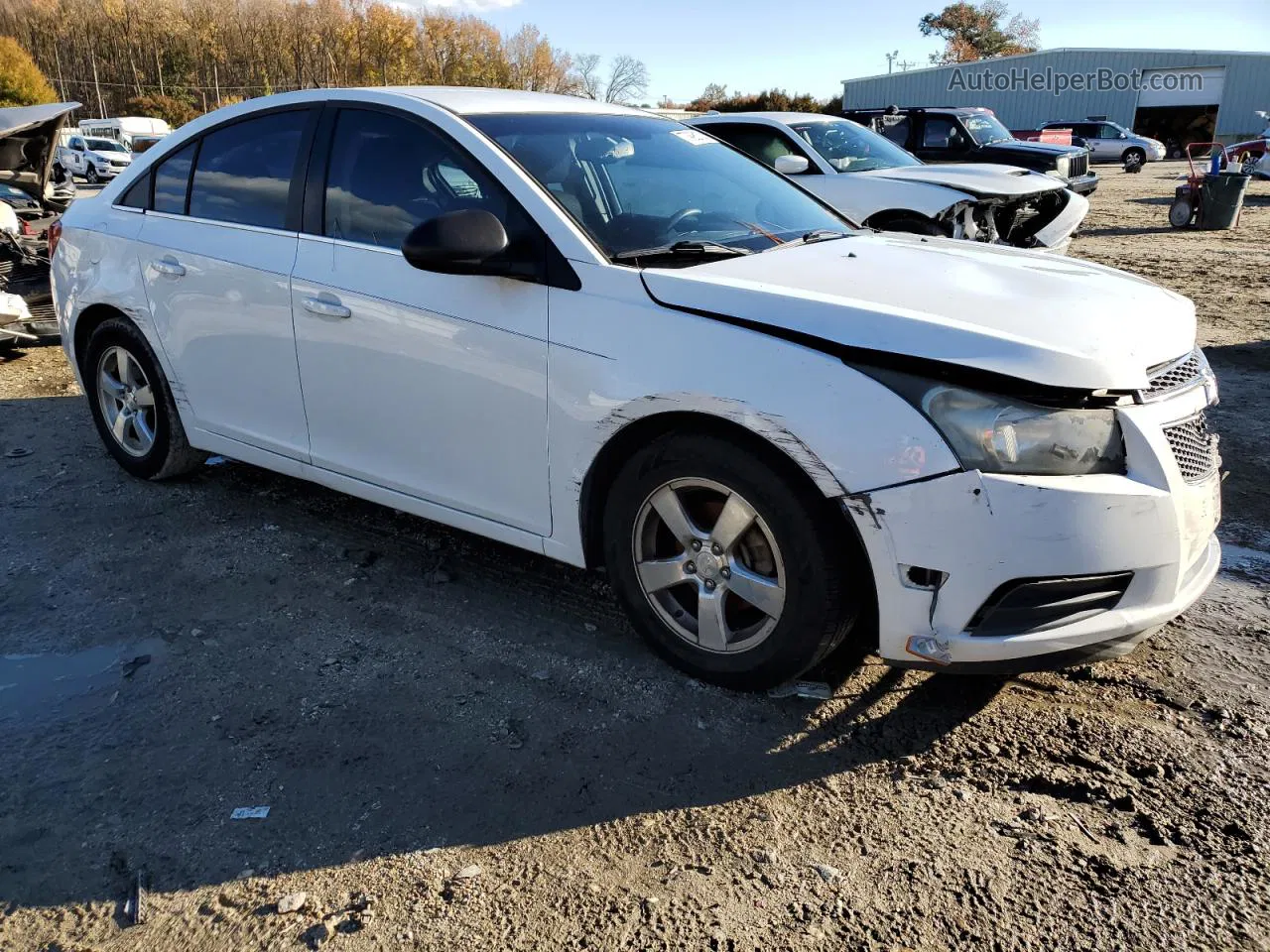 2012 Chevrolet Cruze Lt White vin: 1G1PF5SCXC7343615