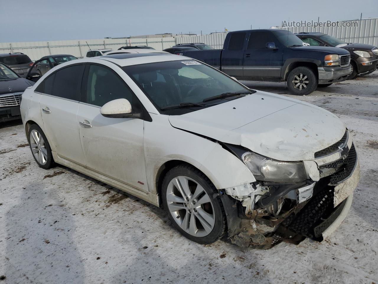 2013 Chevrolet Cruze Ltz White vin: 1G1PG5SB0D7272737