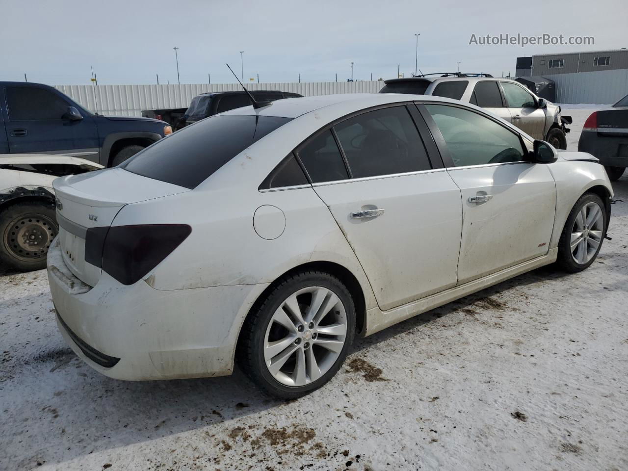 2013 Chevrolet Cruze Ltz White vin: 1G1PG5SB0D7272737