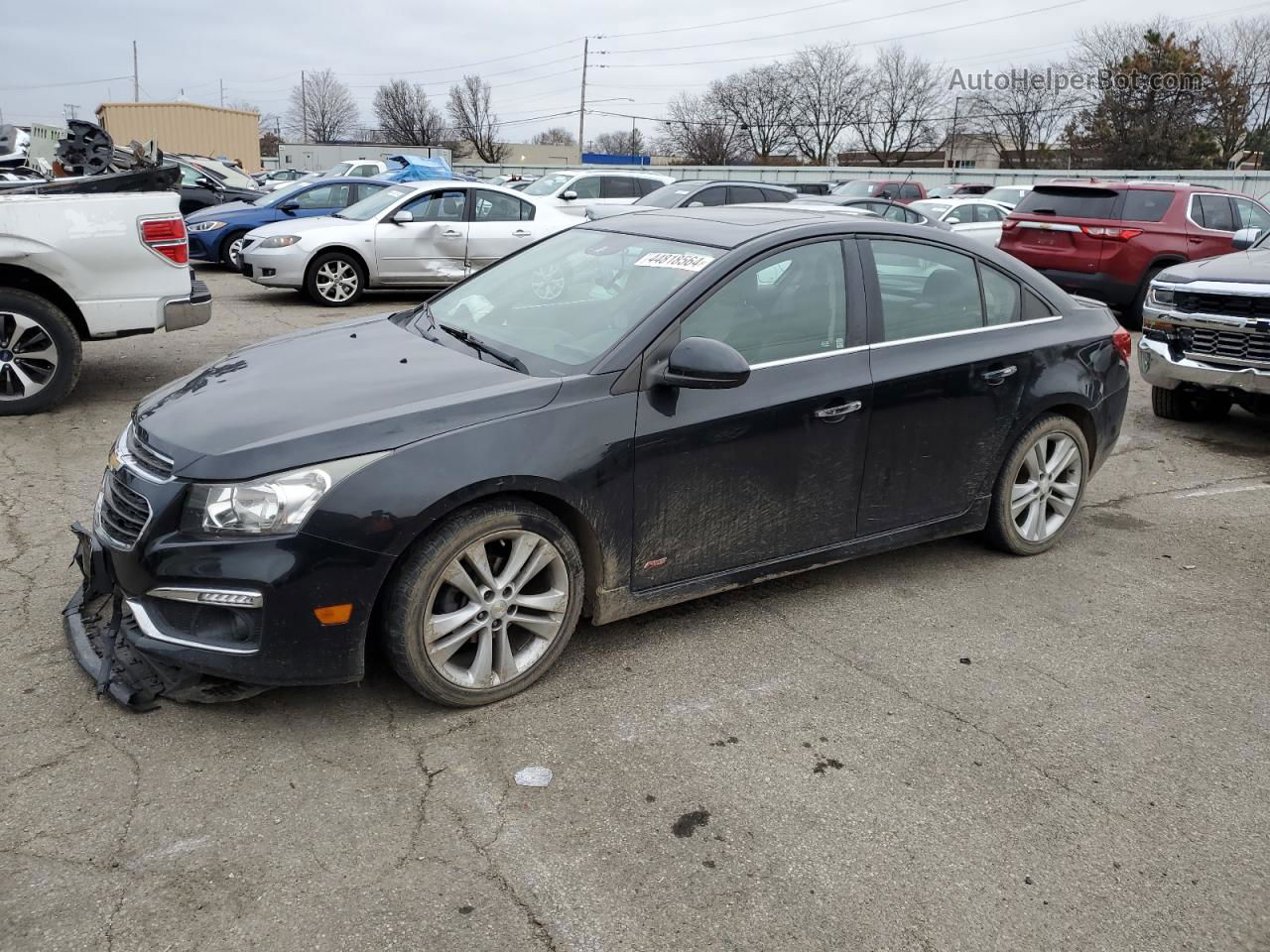 2015 Chevrolet Cruze Ltz Black vin: 1G1PG5SB0F7124882