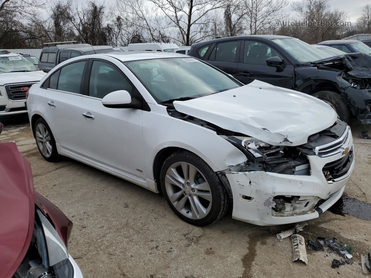 2015 Chevrolet Cruze Ltz White vin: 1G1PG5SB0F7136174