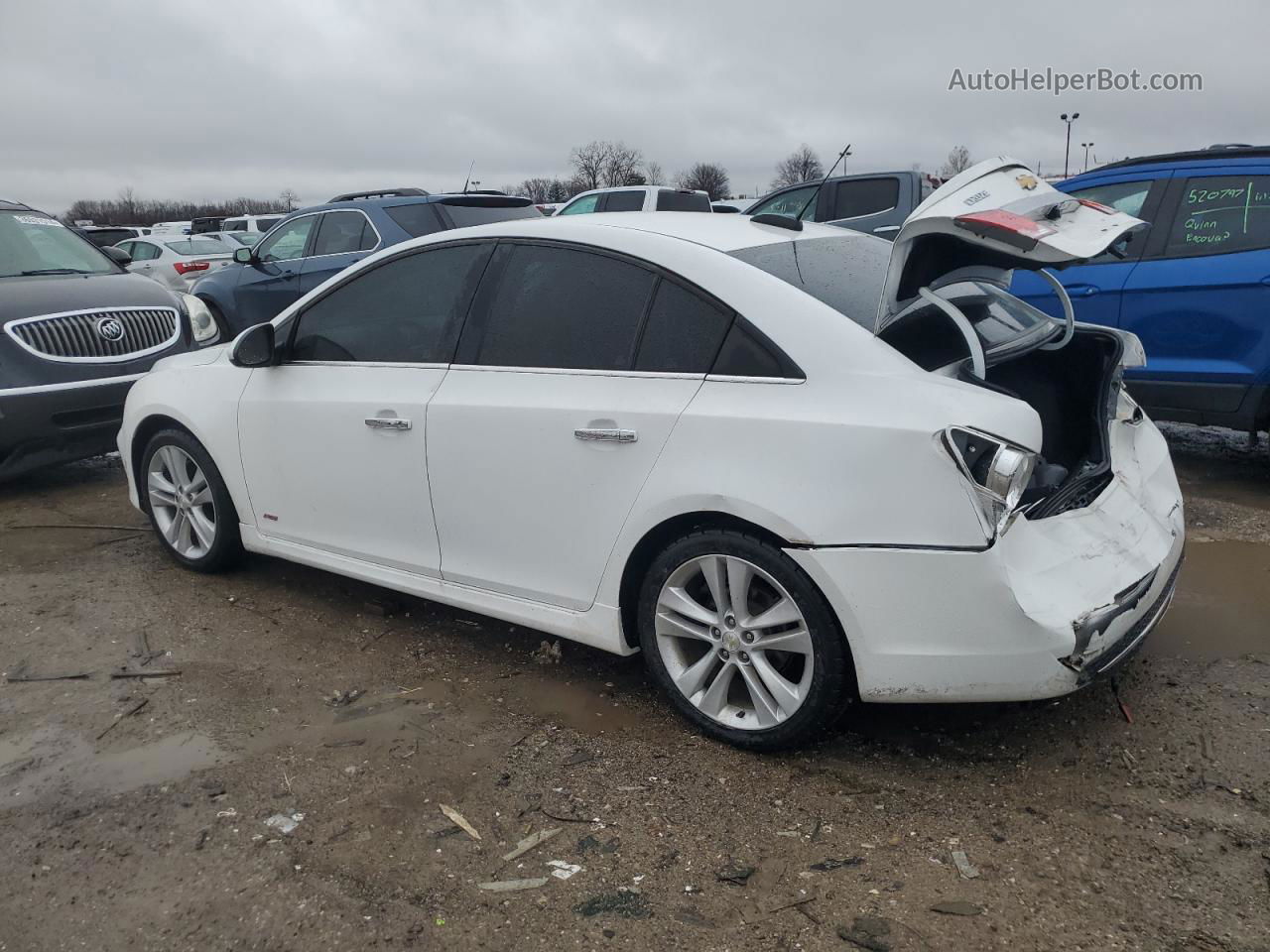 2015 Chevrolet Cruze Ltz White vin: 1G1PG5SB0F7174813