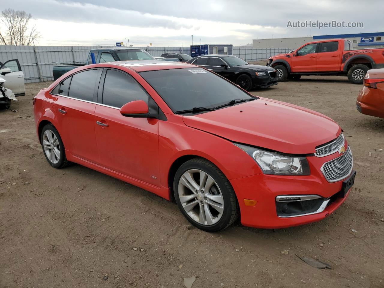 2015 Chevrolet Cruze Ltz Red vin: 1G1PG5SB0F7252068