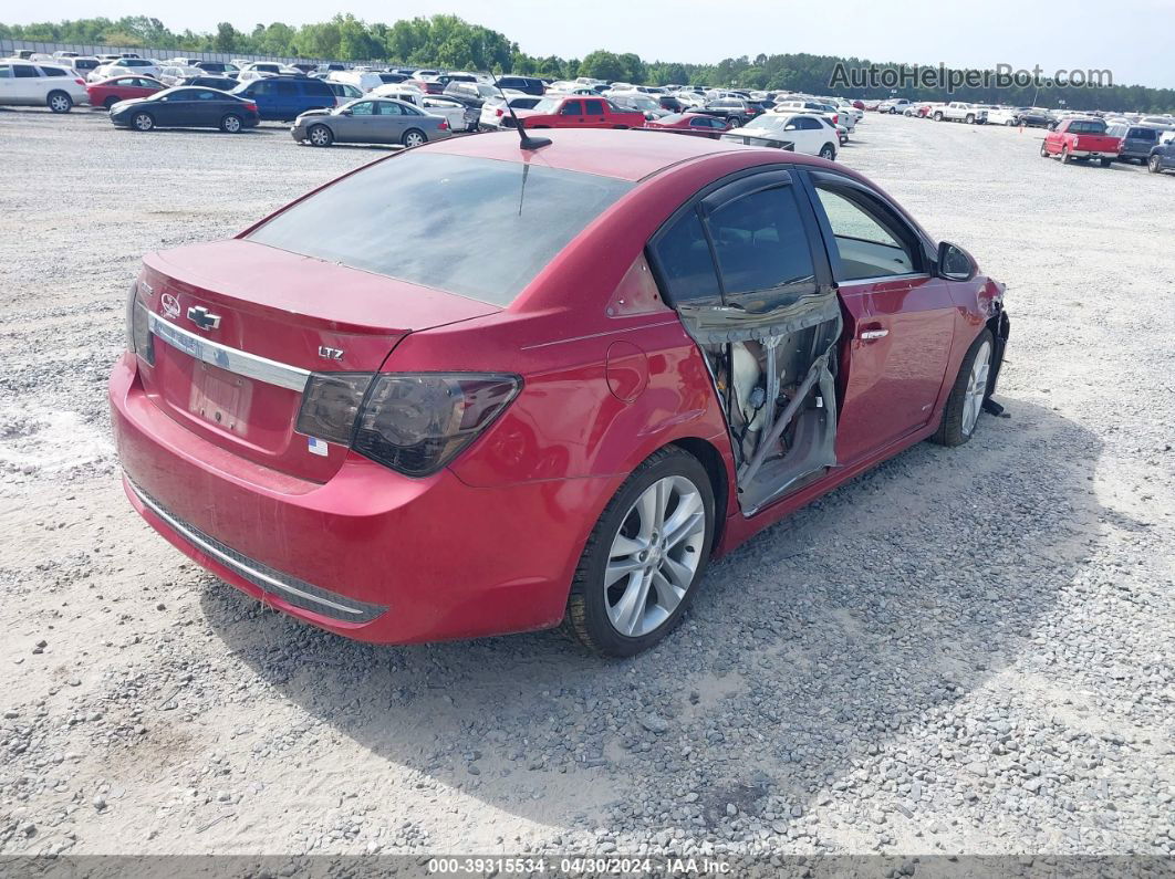 2013 Chevrolet Cruze Ltz Red vin: 1G1PG5SB1D7267613