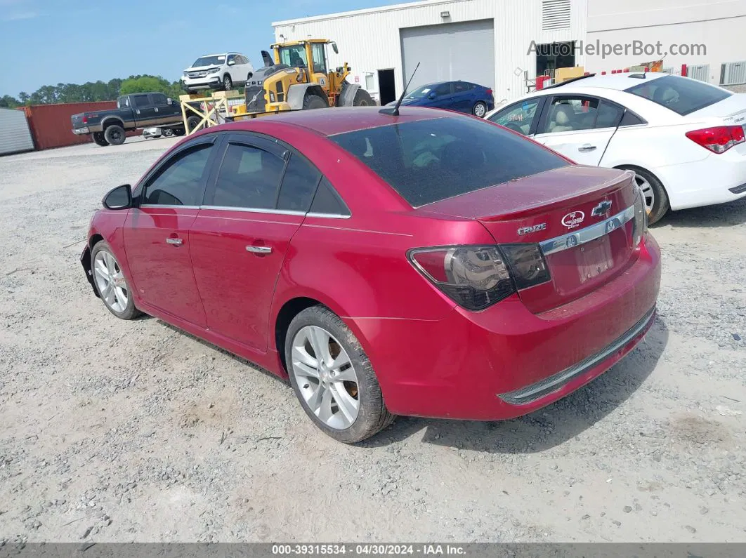 2013 Chevrolet Cruze Ltz Red vin: 1G1PG5SB1D7267613