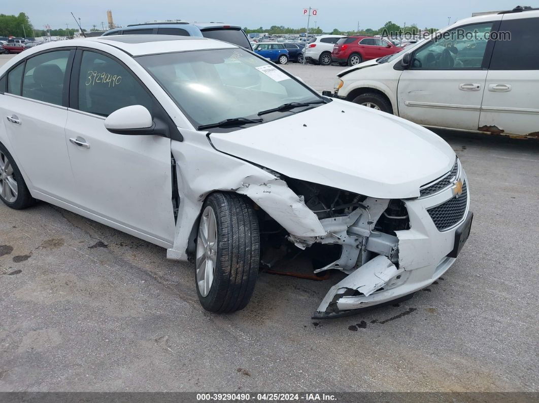 2014 Chevrolet Cruze Ltz White vin: 1G1PG5SB1E7234189