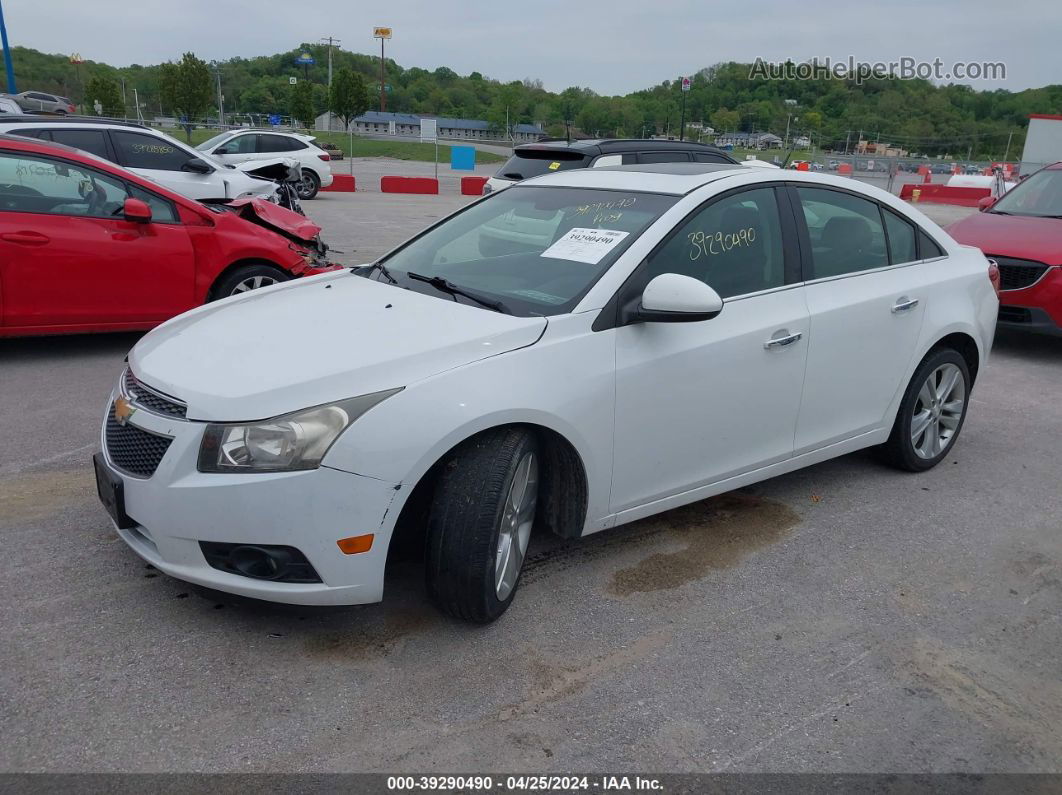 2014 Chevrolet Cruze Ltz White vin: 1G1PG5SB1E7234189