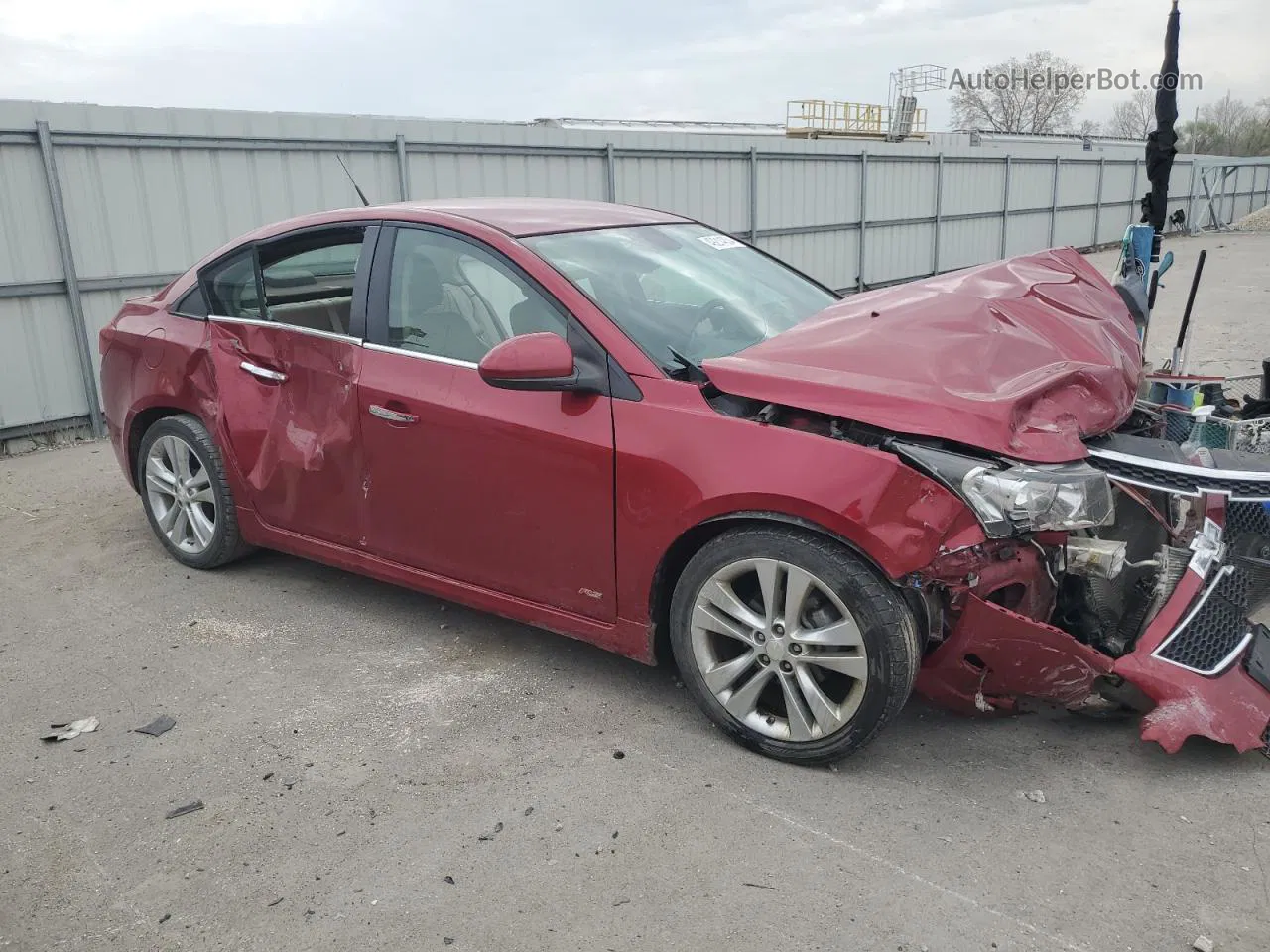 2014 Chevrolet Cruze Ltz Red vin: 1G1PG5SB1E7390961