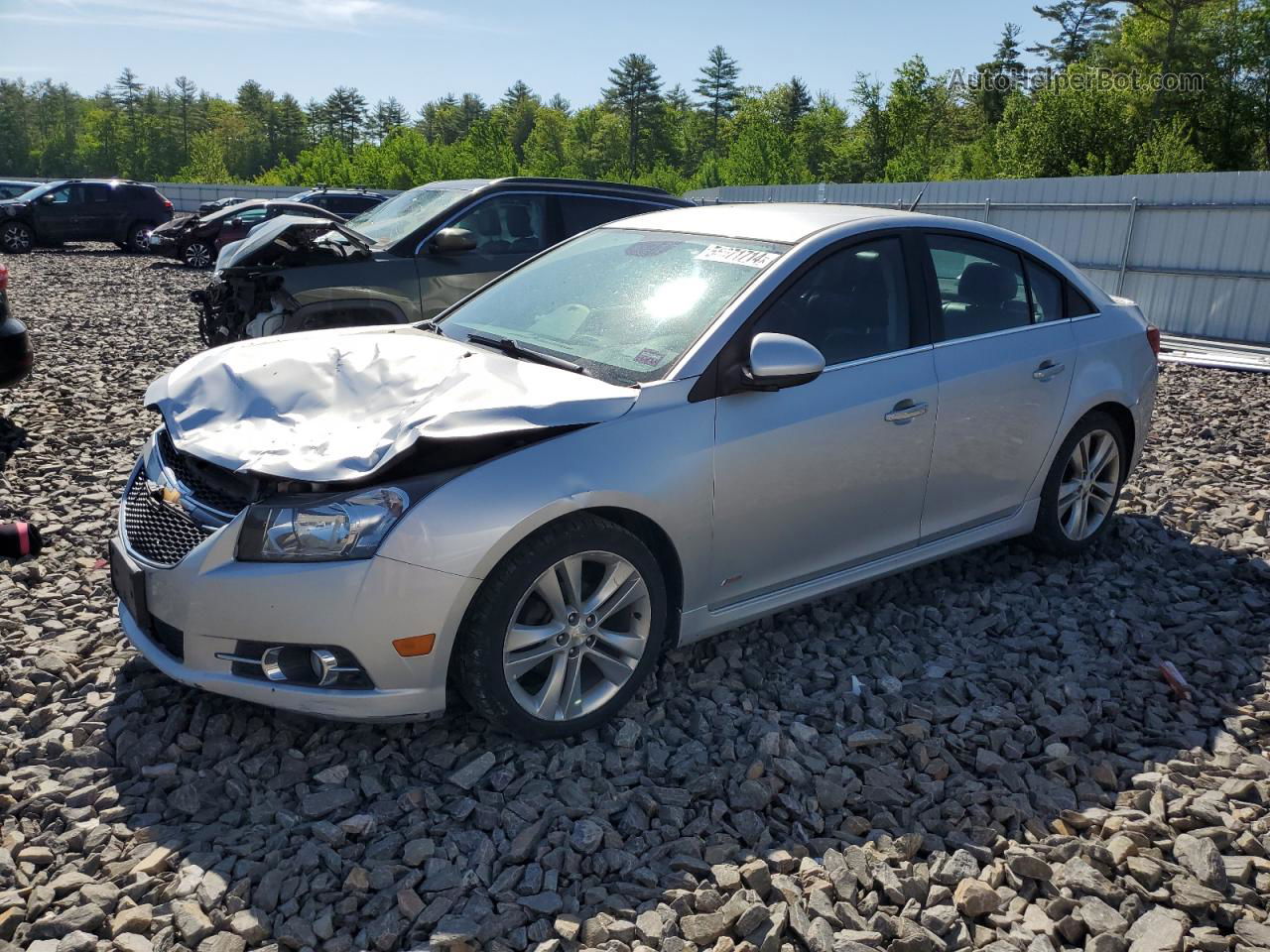 2014 Chevrolet Cruze Ltz Gray vin: 1G1PG5SB1E7399076