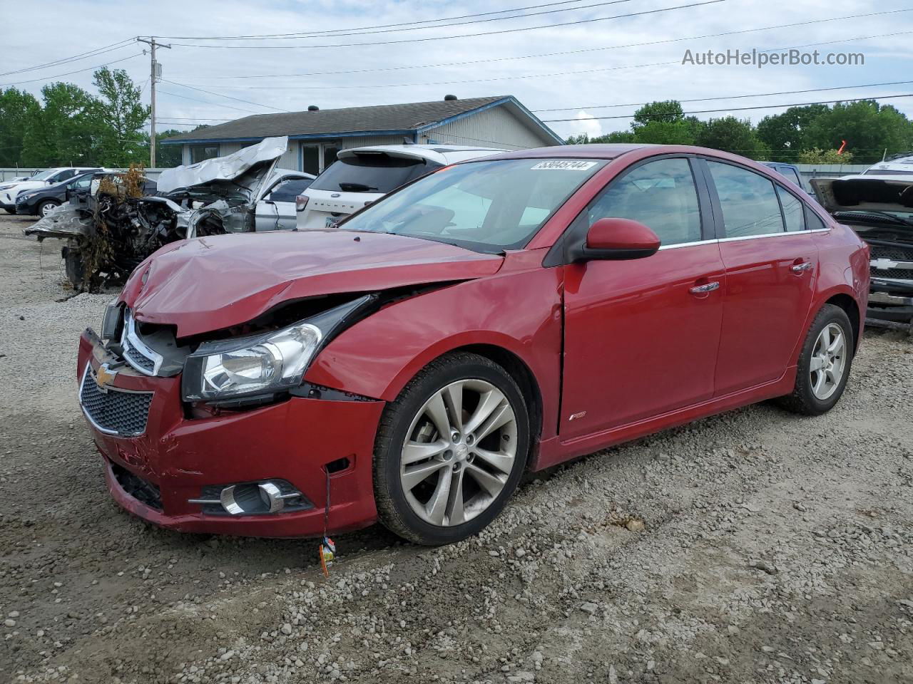 2013 Chevrolet Cruze Ltz Red vin: 1G1PG5SB2D7157735