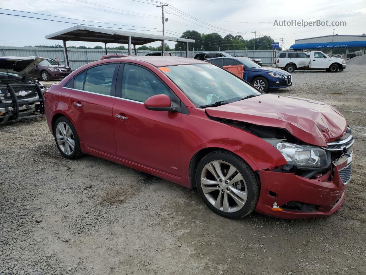 2013 Chevrolet Cruze Ltz Red vin: 1G1PG5SB2D7157735