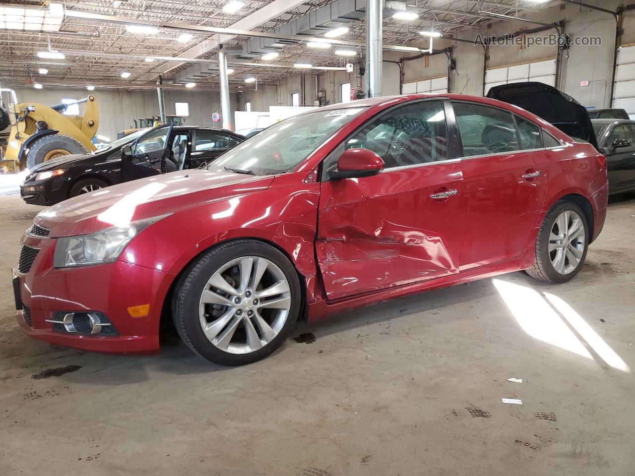 2014 Chevrolet Cruze Ltz Red vin: 1G1PG5SB2E7214033