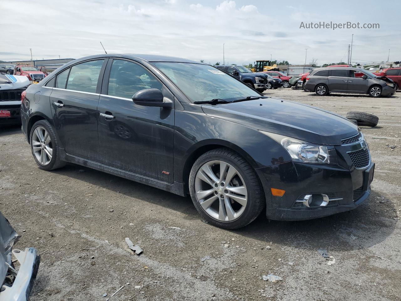 2014 Chevrolet Cruze Ltz Black vin: 1G1PG5SB2E7325214