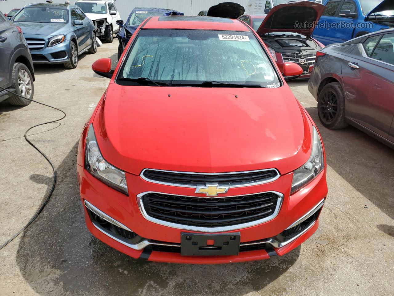 2015 Chevrolet Cruze Ltz Red vin: 1G1PG5SB2F7154353