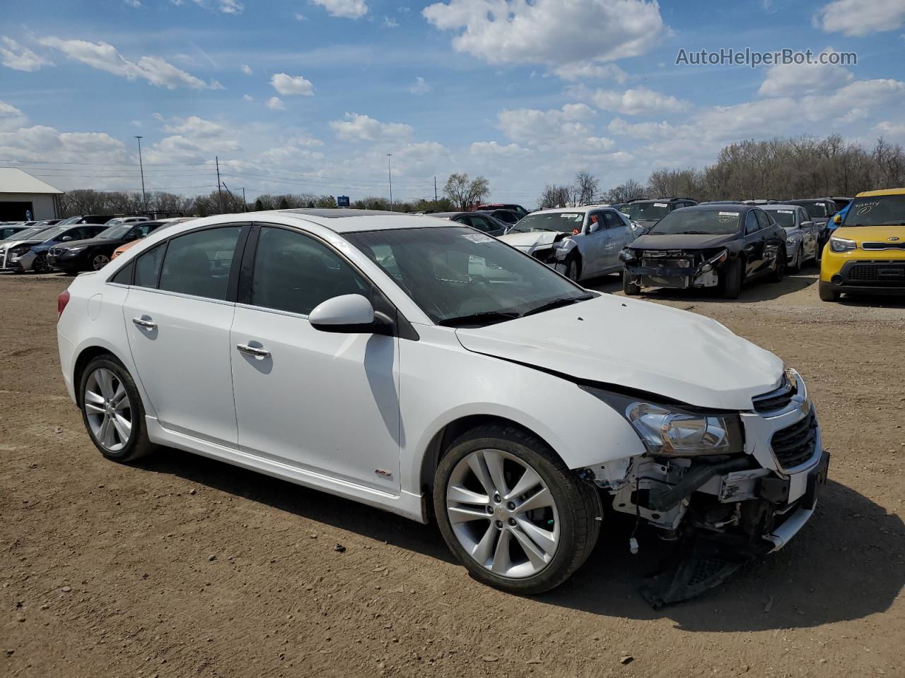 2015 Chevrolet Cruze Ltz White vin: 1G1PG5SB2F7154644