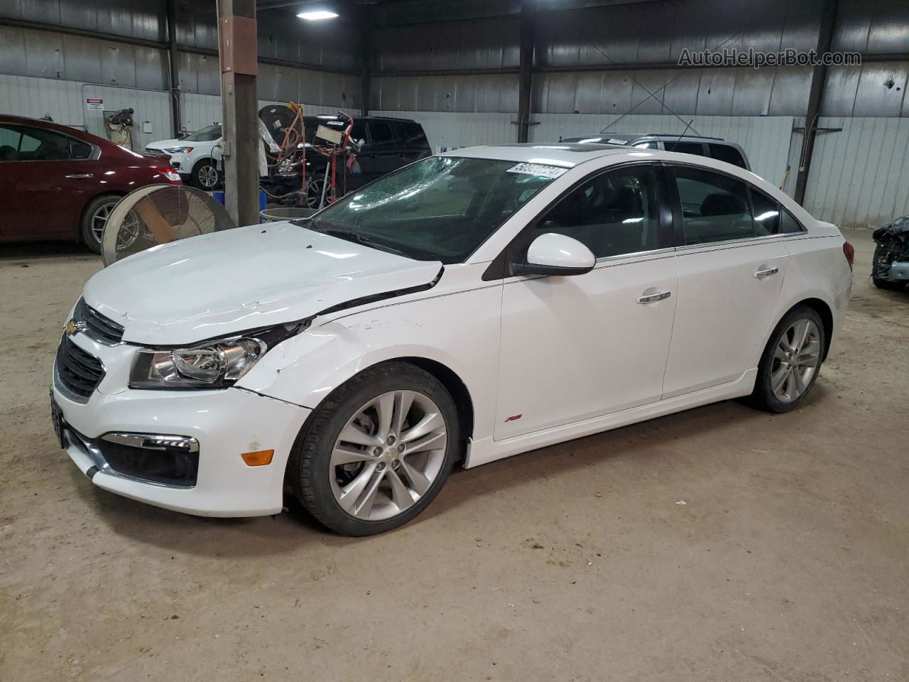 2015 Chevrolet Cruze Ltz White vin: 1G1PG5SB2F7186722