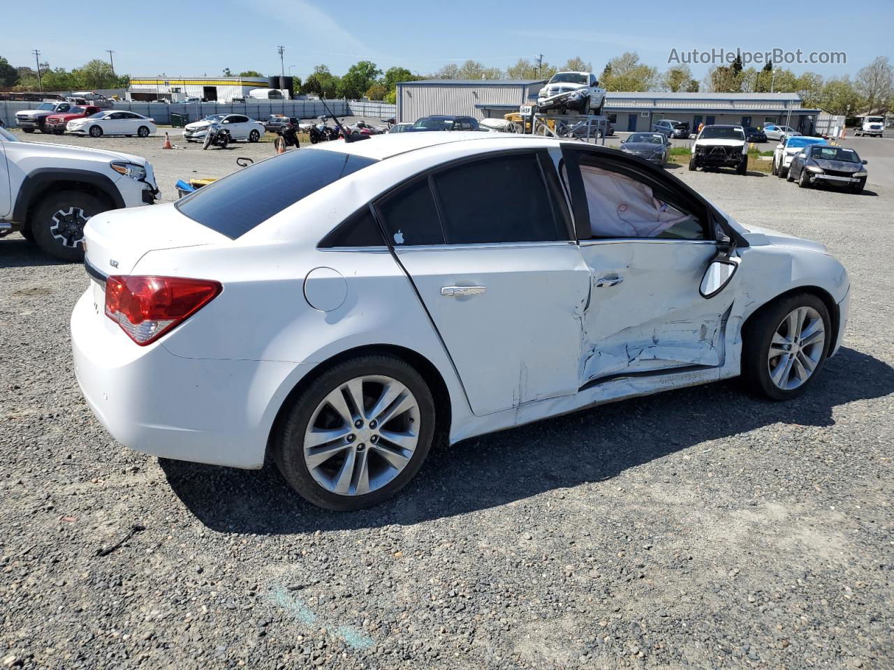 2013 Chevrolet Cruze Ltz White vin: 1G1PG5SB3D7251249