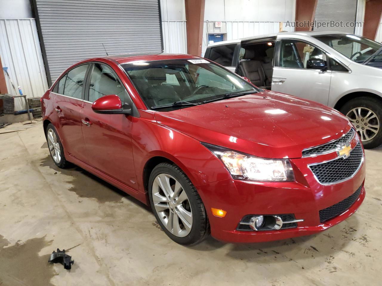 2014 Chevrolet Cruze Ltz Red vin: 1G1PG5SB3E7257912