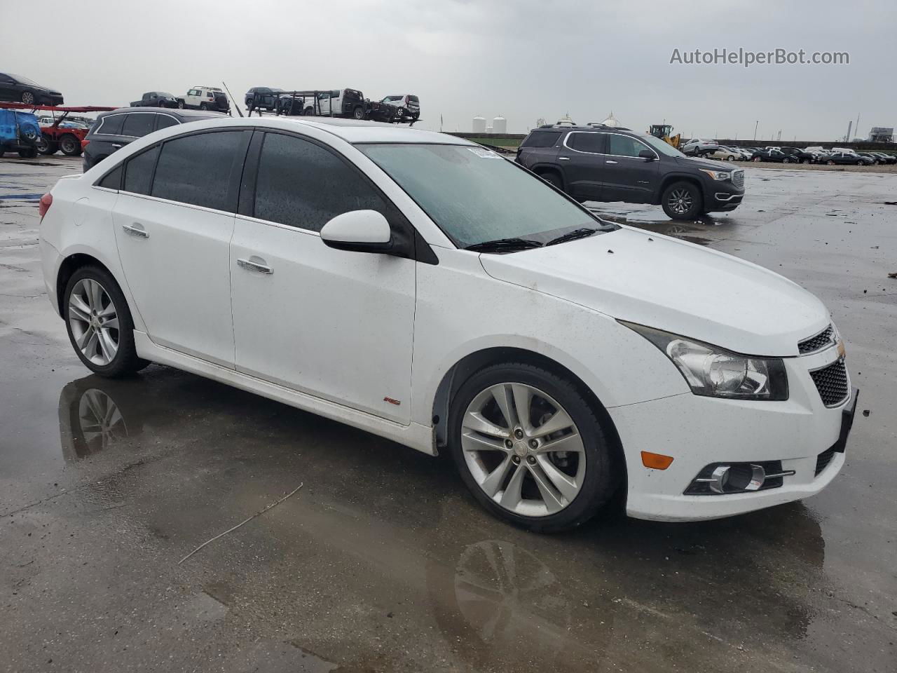 2014 Chevrolet Cruze Ltz White vin: 1G1PG5SB3E7364037