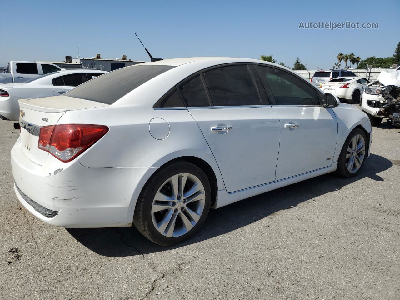 2014 Chevrolet Cruze Ltz White vin: 1G1PG5SB3E7386071