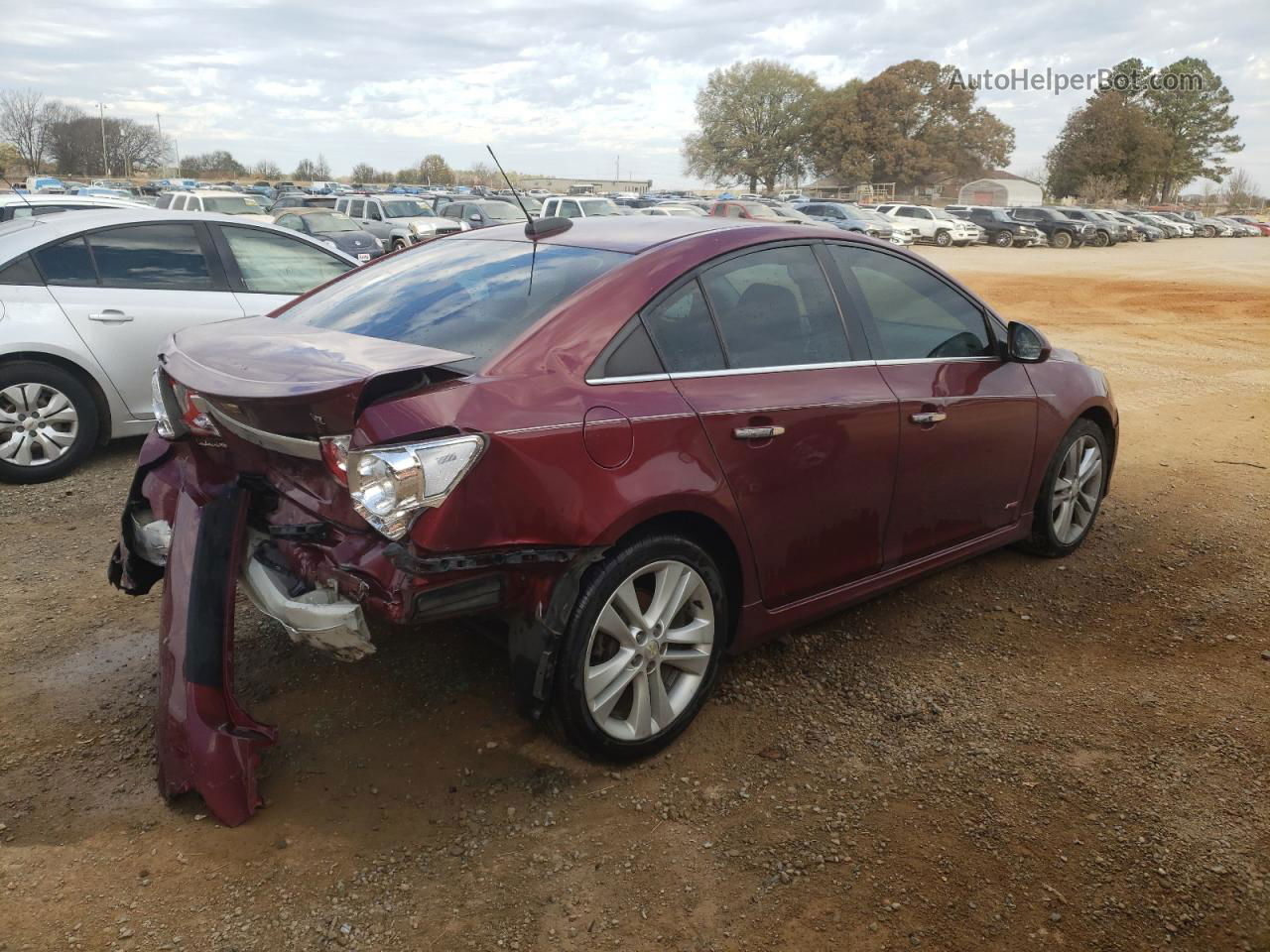 2015 Chevrolet Cruze Ltz Maroon vin: 1G1PG5SB3F7240335