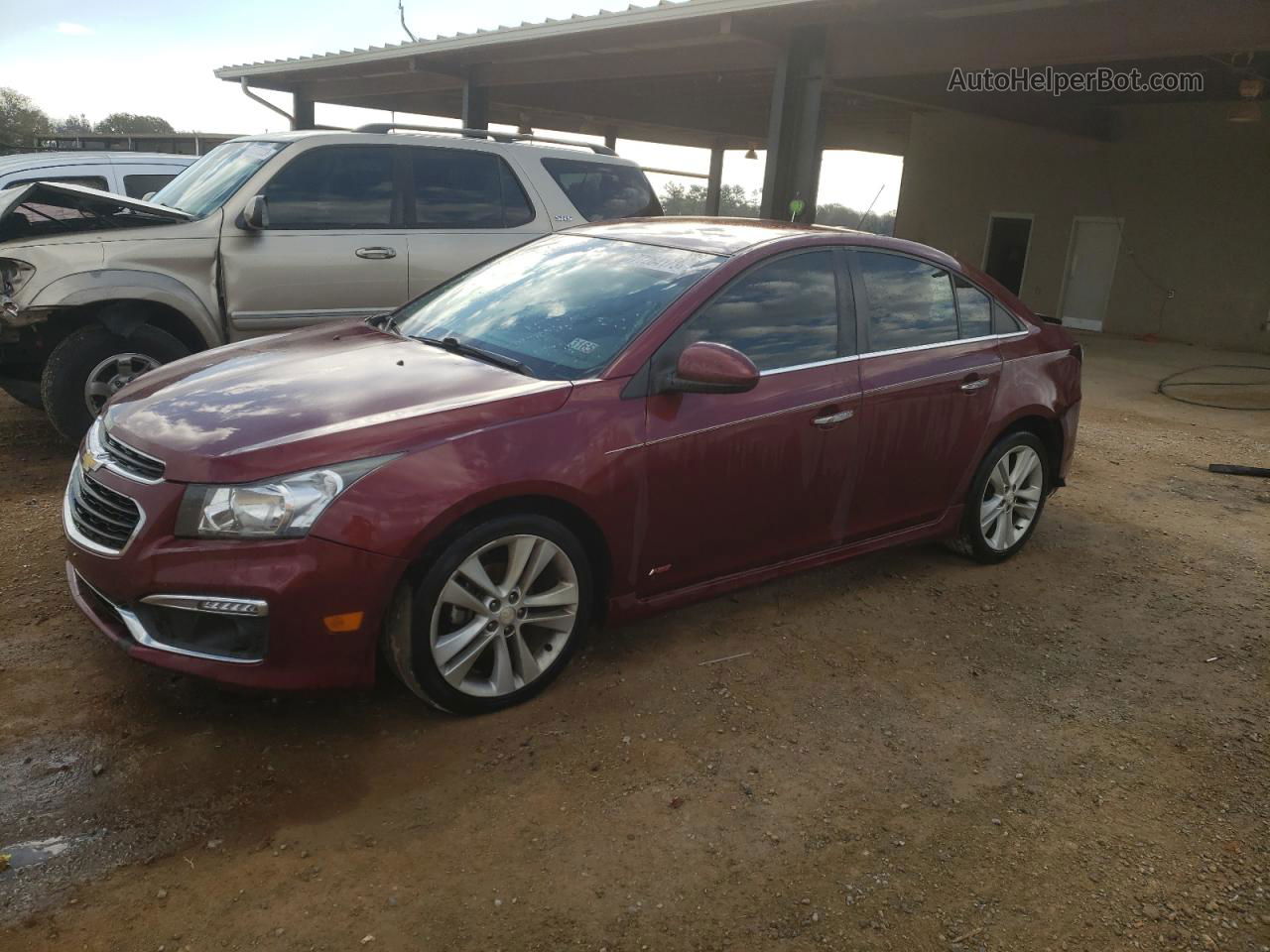 2015 Chevrolet Cruze Ltz Maroon vin: 1G1PG5SB3F7240335