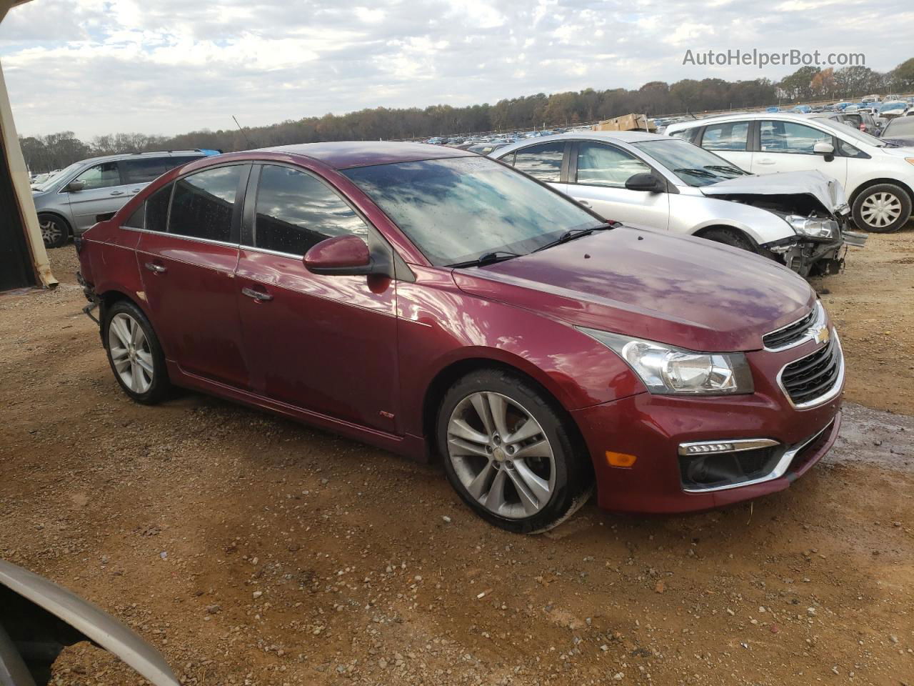 2015 Chevrolet Cruze Ltz Maroon vin: 1G1PG5SB3F7240335