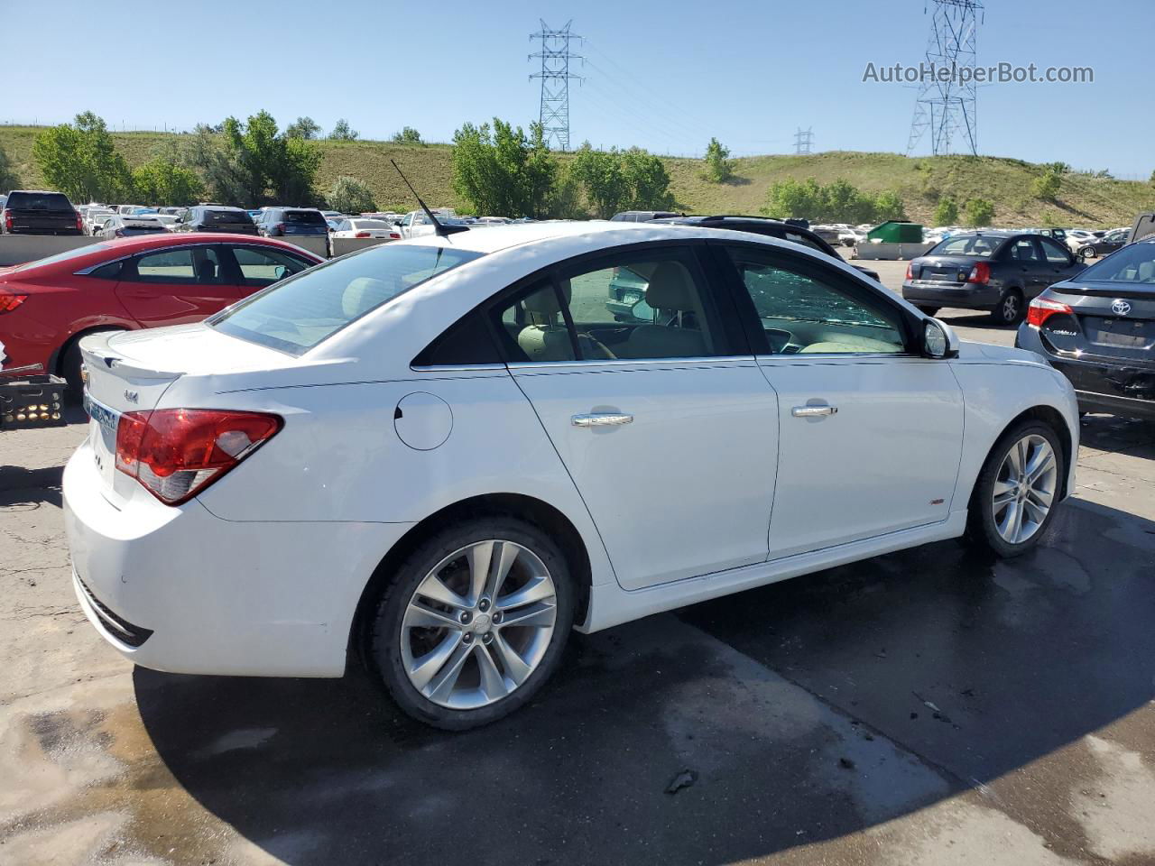 2013 Chevrolet Cruze Ltz White vin: 1G1PG5SB4D7117737