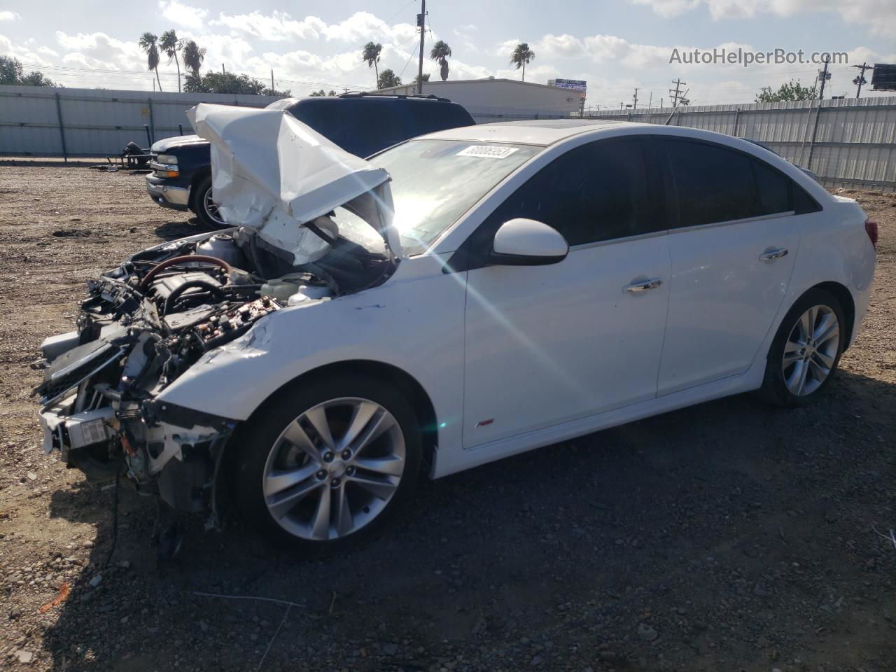 2013 Chevrolet Cruze Ltz White vin: 1G1PG5SB4D7282980