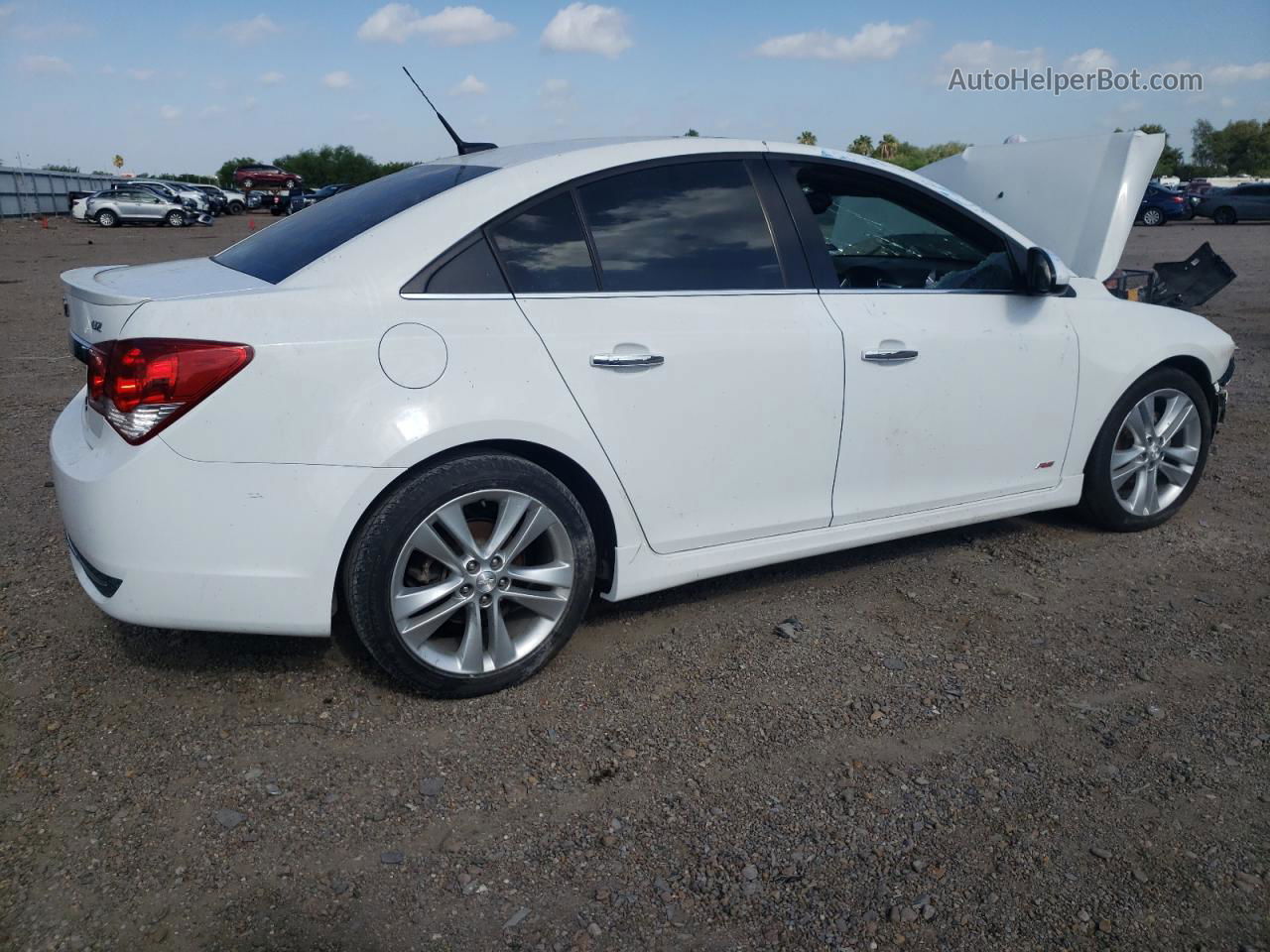 2013 Chevrolet Cruze Ltz White vin: 1G1PG5SB4D7282980