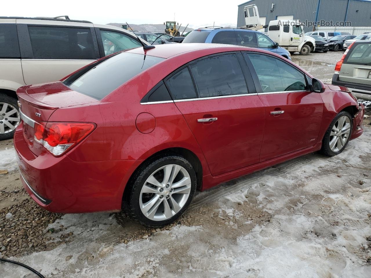 2013 Chevrolet Cruze Ltz Red vin: 1G1PG5SB4D7324399