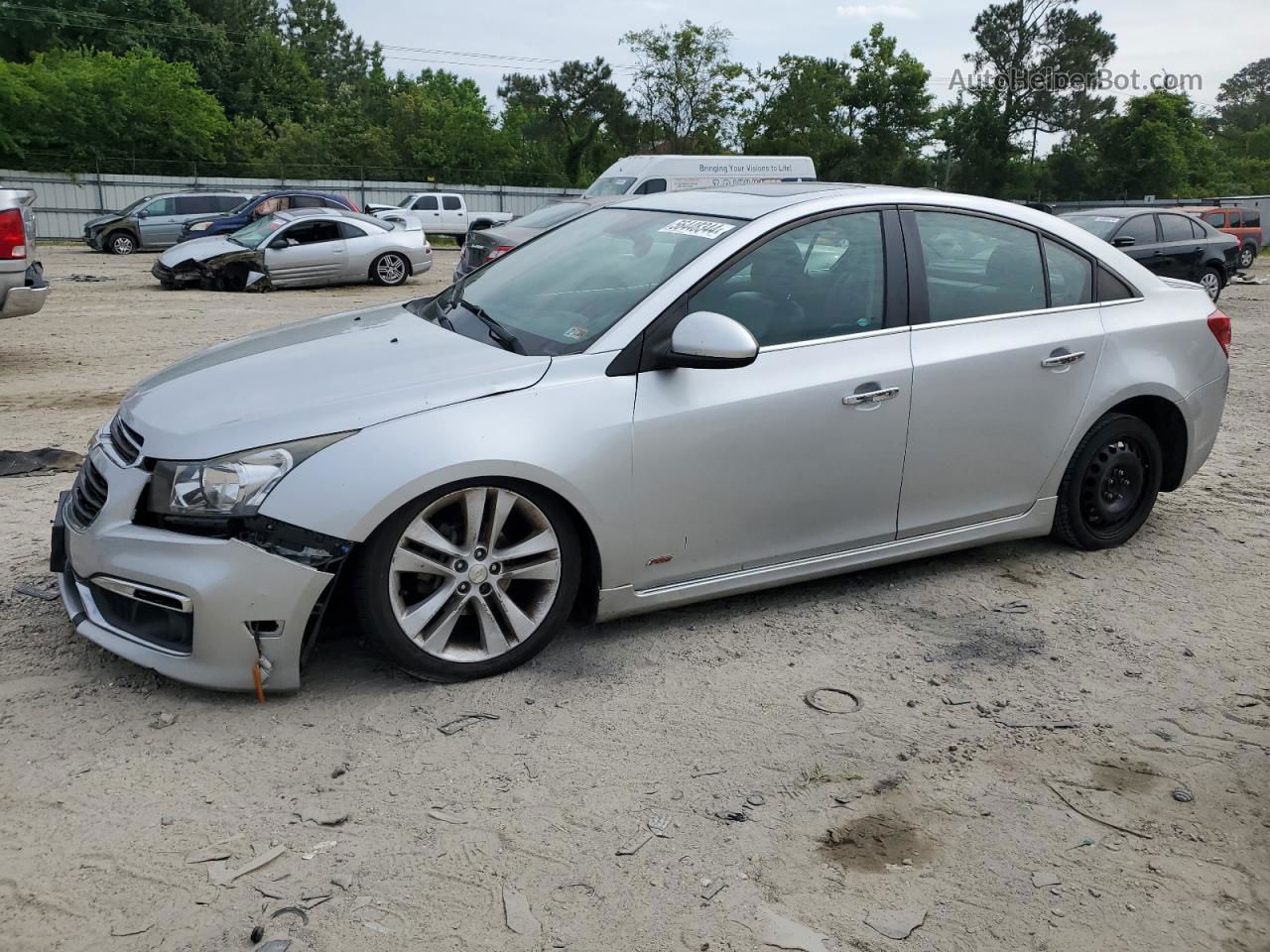 2015 Chevrolet Cruze Ltz Silver vin: 1G1PG5SB4F7280620