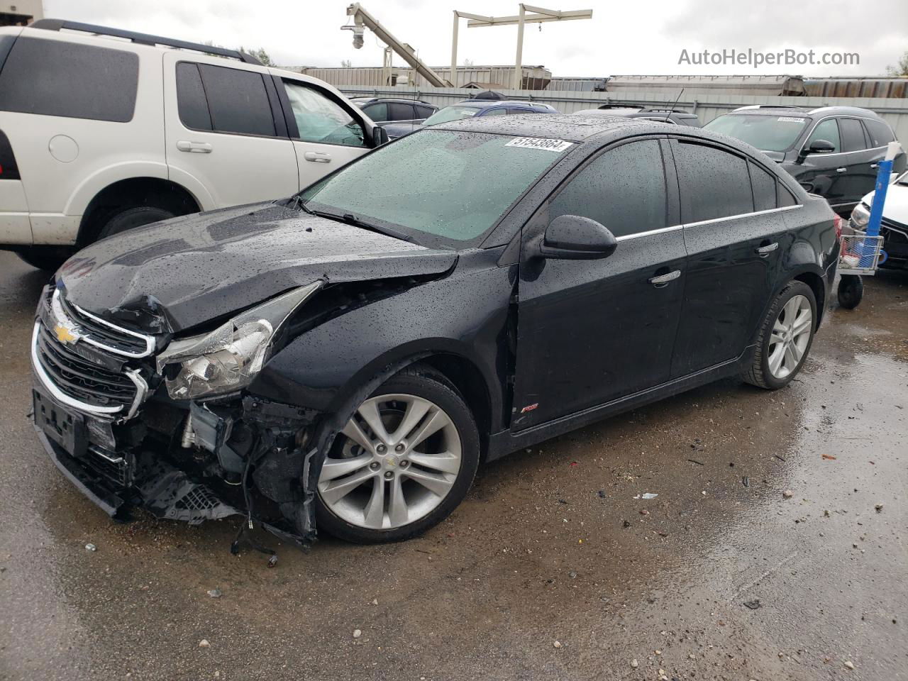 2015 Chevrolet Cruze Ltz Black vin: 1G1PG5SB4F7293738