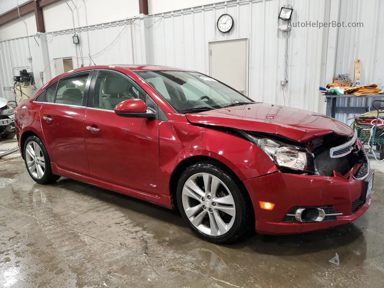 2013 Chevrolet Cruze Ltz Maroon vin: 1G1PG5SB5D7108772