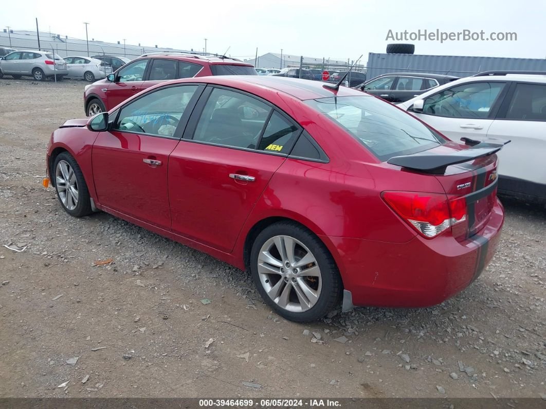 2013 Chevrolet Cruze Ltz Red vin: 1G1PG5SB5D7162069