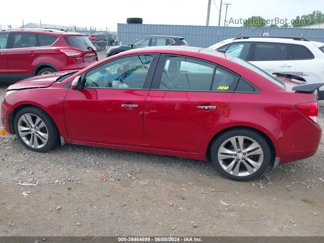 2013 Chevrolet Cruze Ltz Red vin: 1G1PG5SB5D7162069