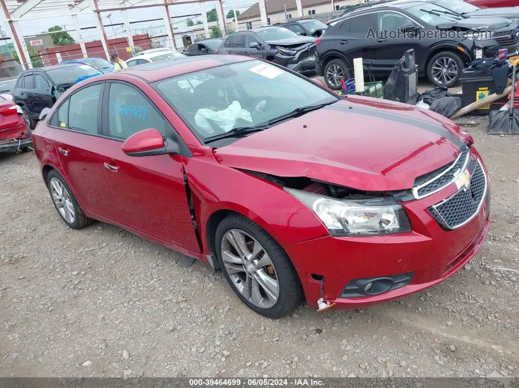 2013 Chevrolet Cruze Ltz Red vin: 1G1PG5SB5D7162069