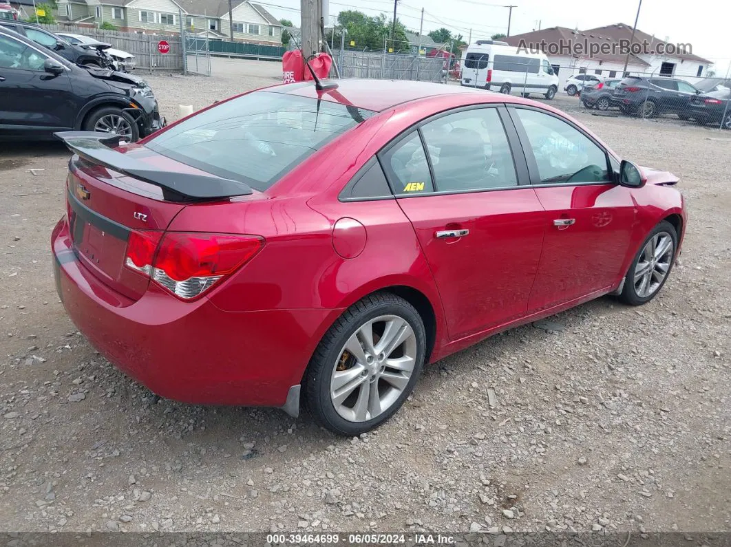 2013 Chevrolet Cruze Ltz Red vin: 1G1PG5SB5D7162069