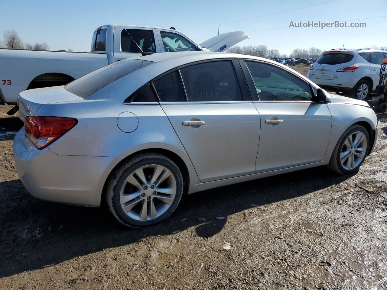 2013 Chevrolet Cruze Ltz Silver vin: 1G1PG5SB5D7163030