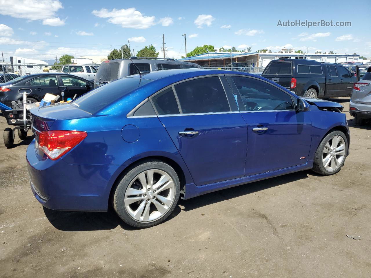 2013 Chevrolet Cruze Ltz Blue vin: 1G1PG5SB5D7192219