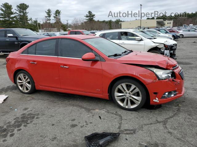 2013 Chevrolet Cruze Ltz Red vin: 1G1PG5SB5D7284141