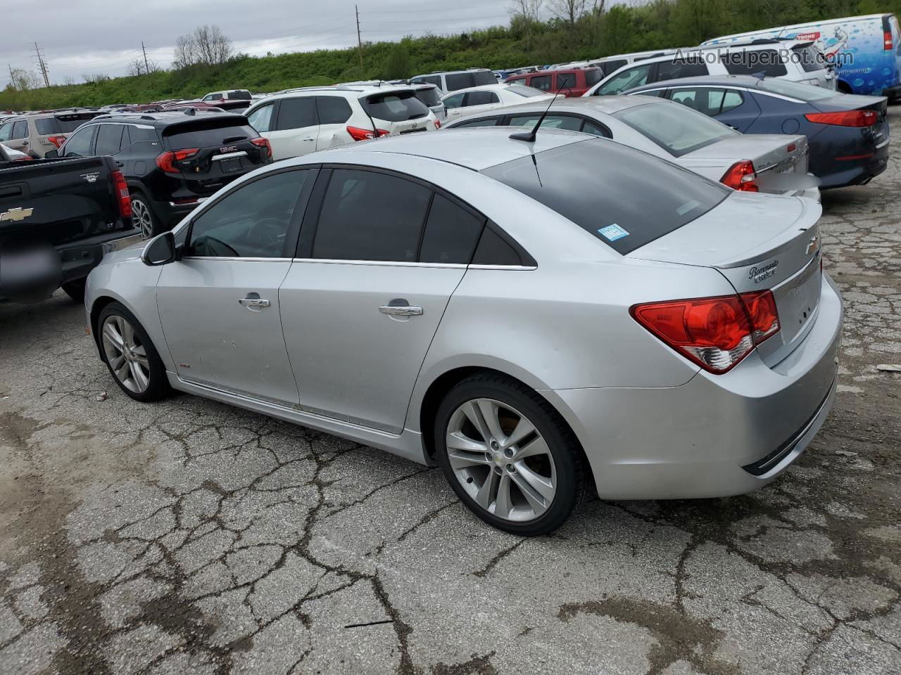 2014 Chevrolet Cruze Ltz Silver vin: 1G1PG5SB5E7389814