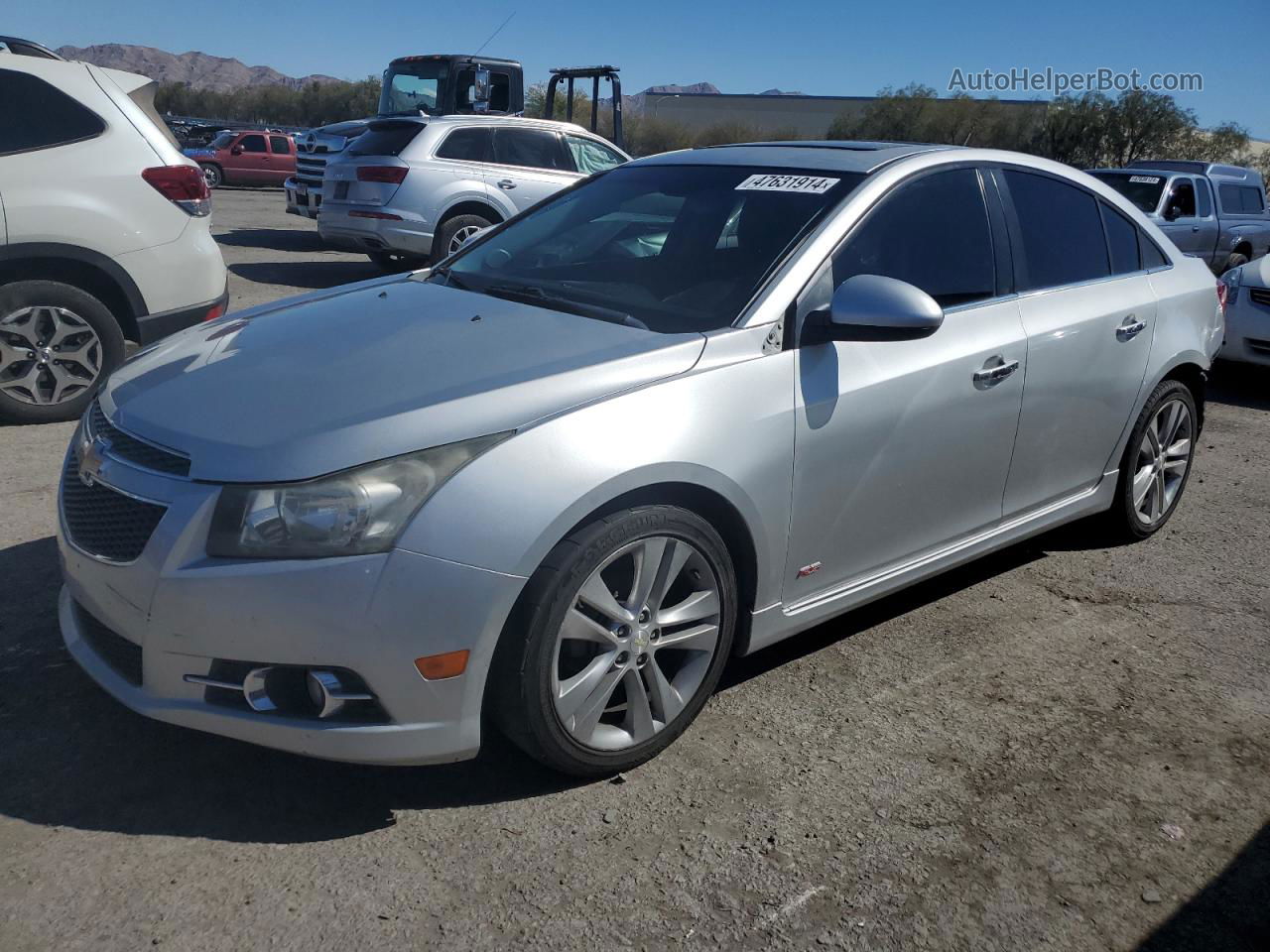 2014 Chevrolet Cruze Ltz Silver vin: 1G1PG5SB5E7418941