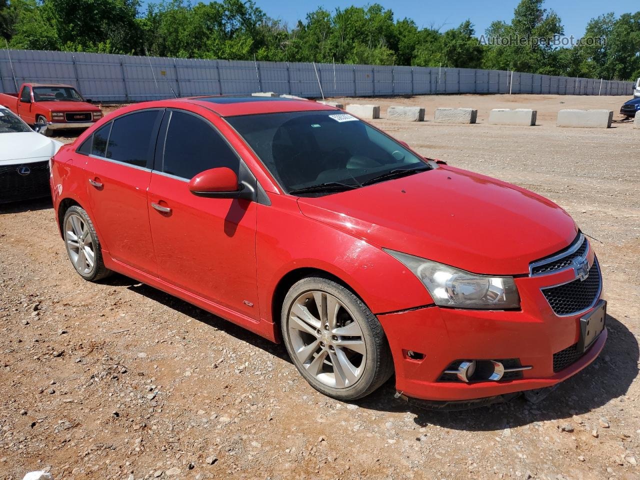 2014 Chevrolet Cruze Ltz Red vin: 1G1PG5SB5E7437389