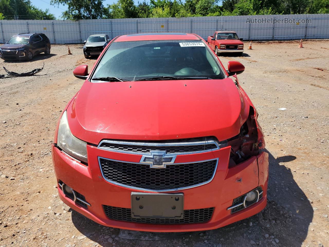 2014 Chevrolet Cruze Ltz Red vin: 1G1PG5SB5E7437389